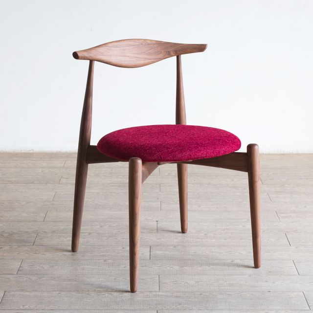 Lip Chair - Walnut - ZHA Red/リップチェア - ウォルナット - ZHAレッド Image