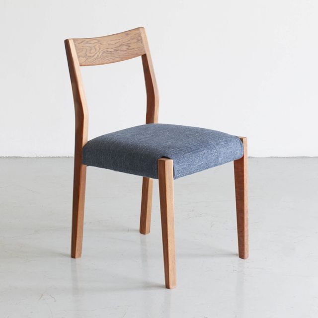 Kaju Chair - White Oak Brown - 3868 Blue/カジュチェア - ホワイトオーク・ブラウン - 3868 Blue Image